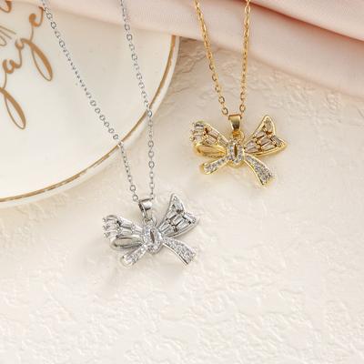 Women's Simple Bow Necklace Clavicle Chain