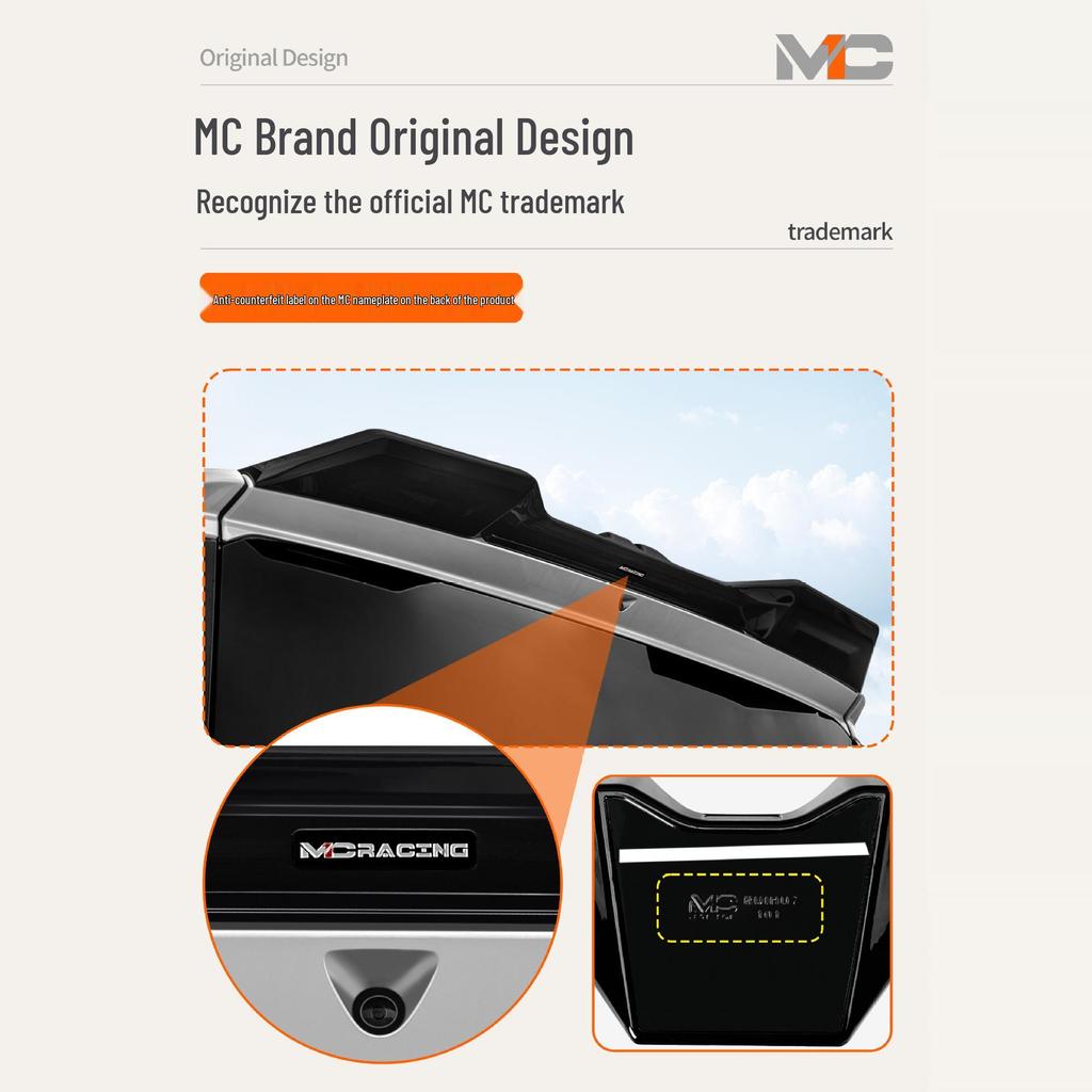 Zeekr 7X Rear Spoiler: Sporty Black MC Style Diffuser Wing