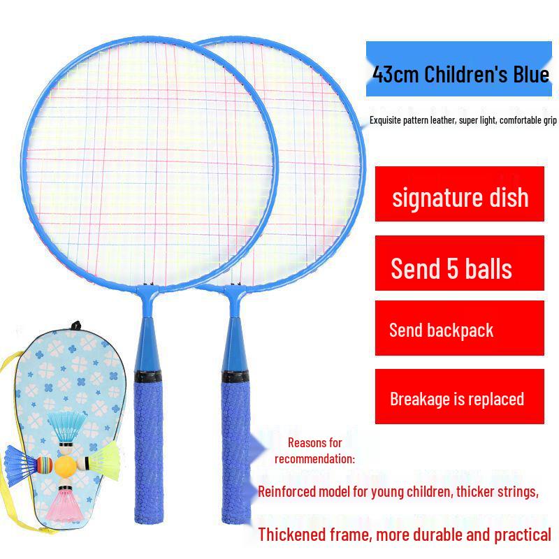 Super Light Children's Beginner Badminton Racket Set for Ages 3-12