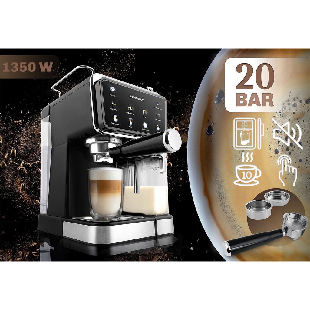 Berdsen Bd-773 Black 20 Bar Milk Frother Coffee Machine