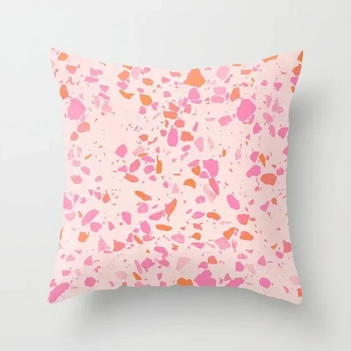40/45/50 Mint Pink Throw Pillow Case Memphis Inspired Pattern Check Cushion Covers Home Sofa Chair Decorative Pillowcases