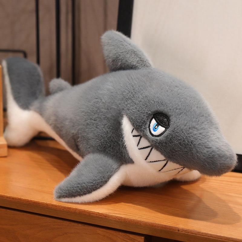 Ferocious Shark Throw Pillow Plush Toy Doll Can Be Blue Baby Shark Doll Children Soothing Doll
