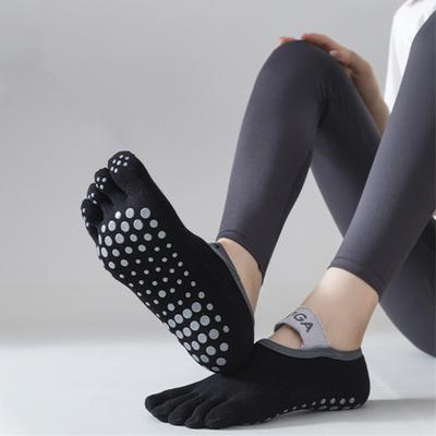 Toe Socks for Men And Women Non-slip Yoga Socks with Grips 5 Toe Athletic Running Socks for Pilates Barre Ballet Fitness