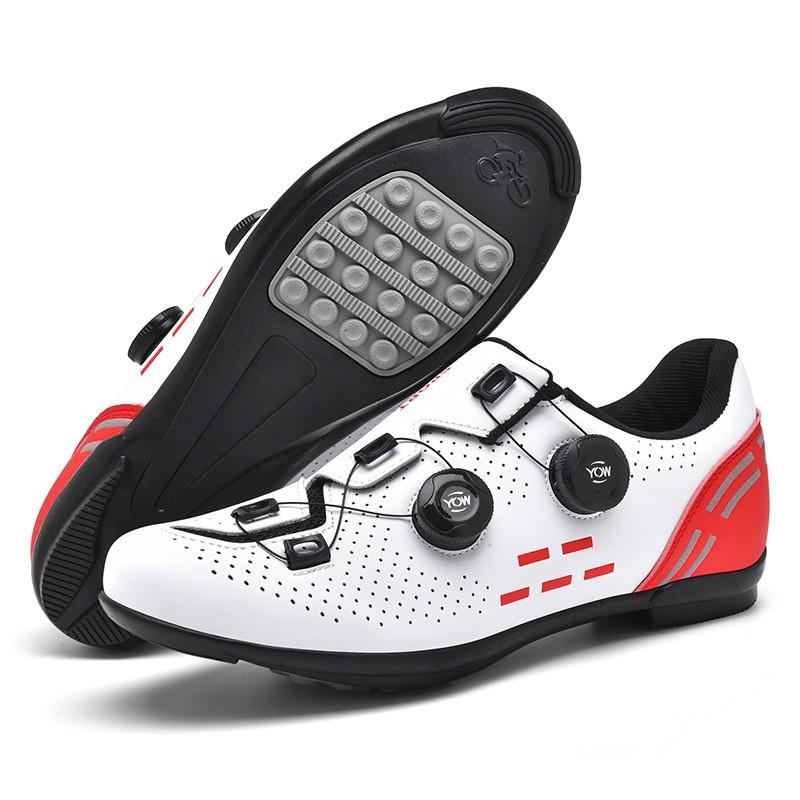 Rennradschuhe Mit Steifer Sohle Atmungsaktive Passform Herren Damen Große Größe MTB Fahrrad Option Ohne Cleats