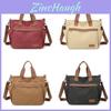 Canvas Tote Bag With Multiple Pockets For Daily Casual Use Womens Large Capacity