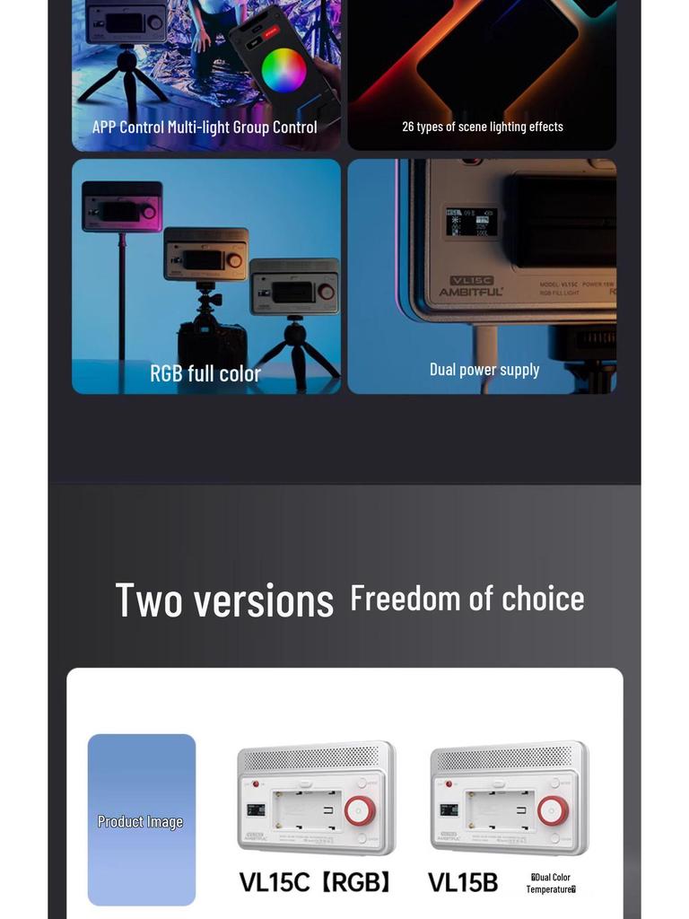 Ambitful VL15 Portable Photography Fill Light for Mobile Phones