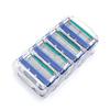 Luxurious 4pcs Shaving Razor Shaver Blades With Premium Five Layers In Elegant Blue