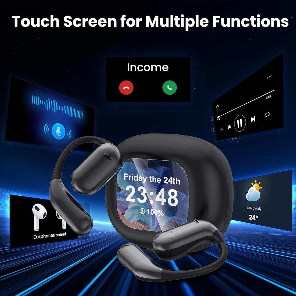 AI Language Translator Earbuds, Real-time Two-Way OWS Earbuds Support 144 Languages, Wireless High Precision Translation Headphones for Travel