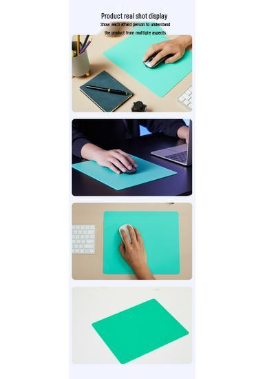 Non-slip Odorless Silicone Mouse Pad - Dirt-resistant Desk Pad with Negative Ions for Gaming and Office Use