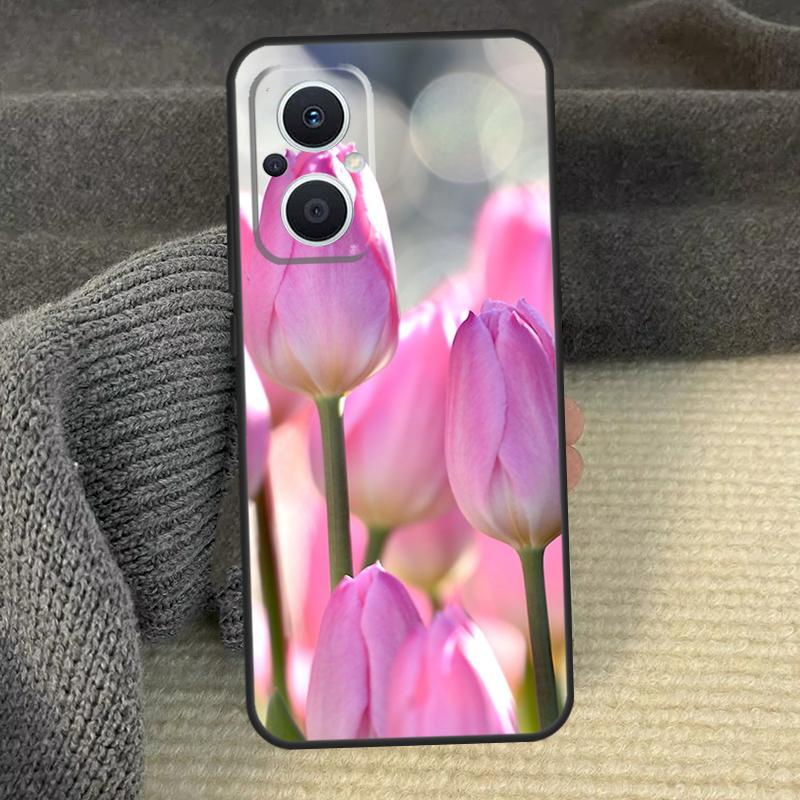 Tulips Flower Phone Case For OPPO Reno 12F 12 13 F 11 8T 7 8 10 Pro OPPO Find X5 Lite X3 X6 X8 Pro Cover