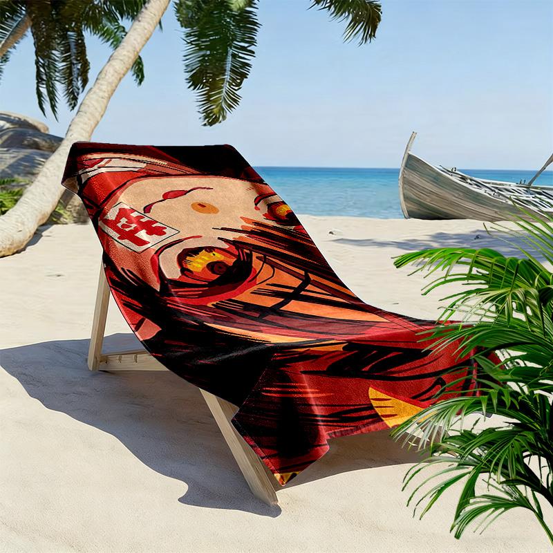 Toilet‑Bound Hanako‑kun Print Beach Towel, Large Soft Quick Dry Towel for Beach Camping Swimming