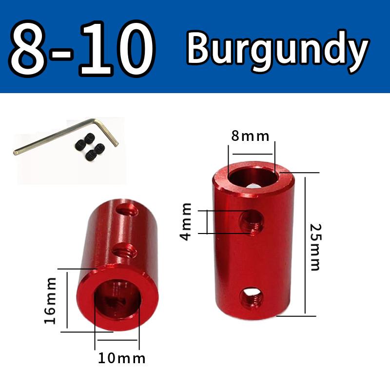 Burgundy/Sky Blue/Royal Blue Aluminum Alloy Colored Coupling Length:25mm Specification:3~10 Full Series Rigid Coupling Set Screw