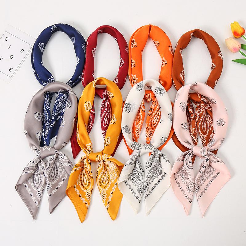 70Cm Fashion Cotton Hip Hop Head Scarf Paisley Square Scarves Headwear Bandanna Hair Band Neck Wrist Wrap Band Accessories