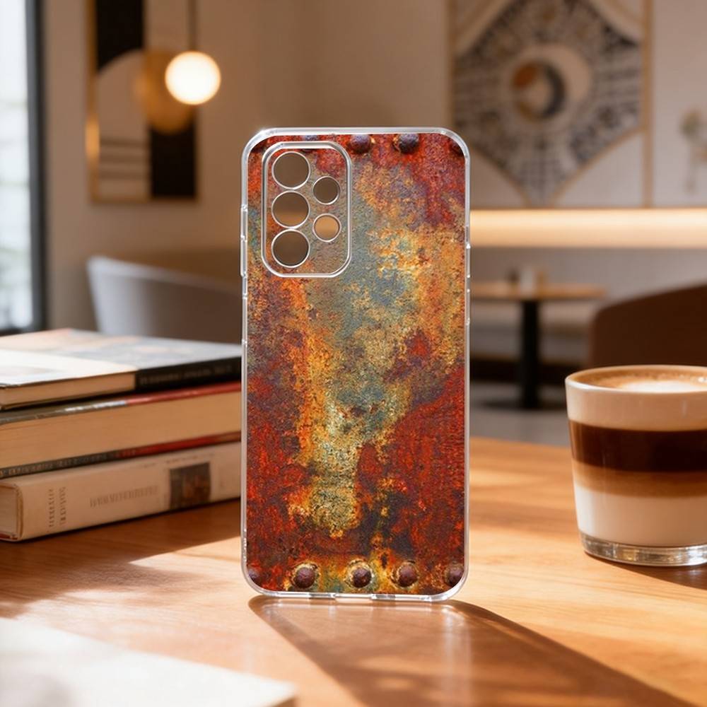 Industrieller Stil Retro Rostig Handyhülle Für Samsung S25,S24,S21,S22,S23,S30,Ultra,S20,Plus,Fe Transparente Hülle