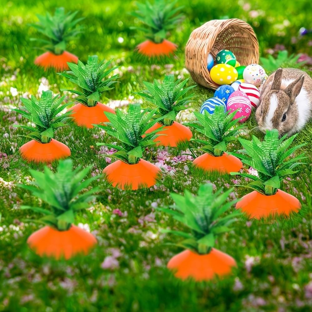 Creative Garden Stakes Colorful Carrots Ground Pile Crafts Easter Carrots Decor  Patios