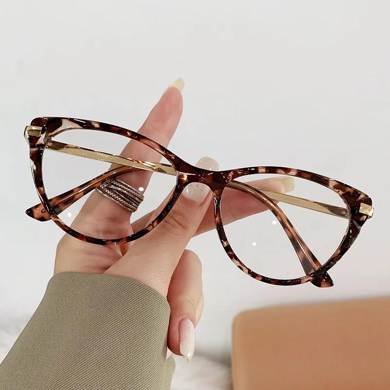

Anti Blue Light Eyewear New Cat Eye Glasses Women Brand Designer Vintage Clear Eyeglasses Optical Frame Lunette Homme