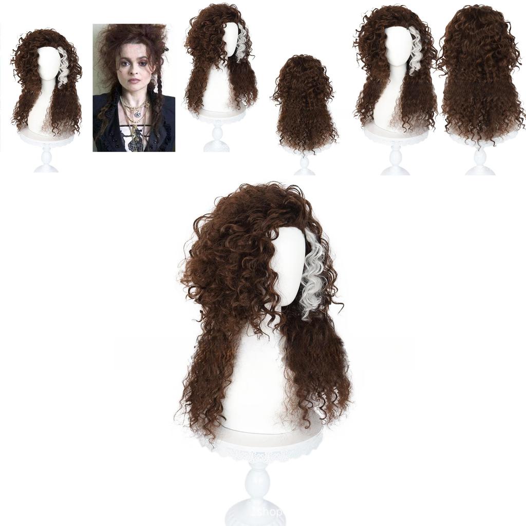 Bj-108 Bellatrix Lestrange Cosplay Pruik Authentieke Anime Stijl Veelzijdig Voor Elke Gezichtsvorm