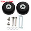 12Pcs/Set Silent Travel Luggage Wheels Replacement Dia40/45/50/60/70/75/80/90/100mm Suitcase Part Axles Sliding Resistant Caster