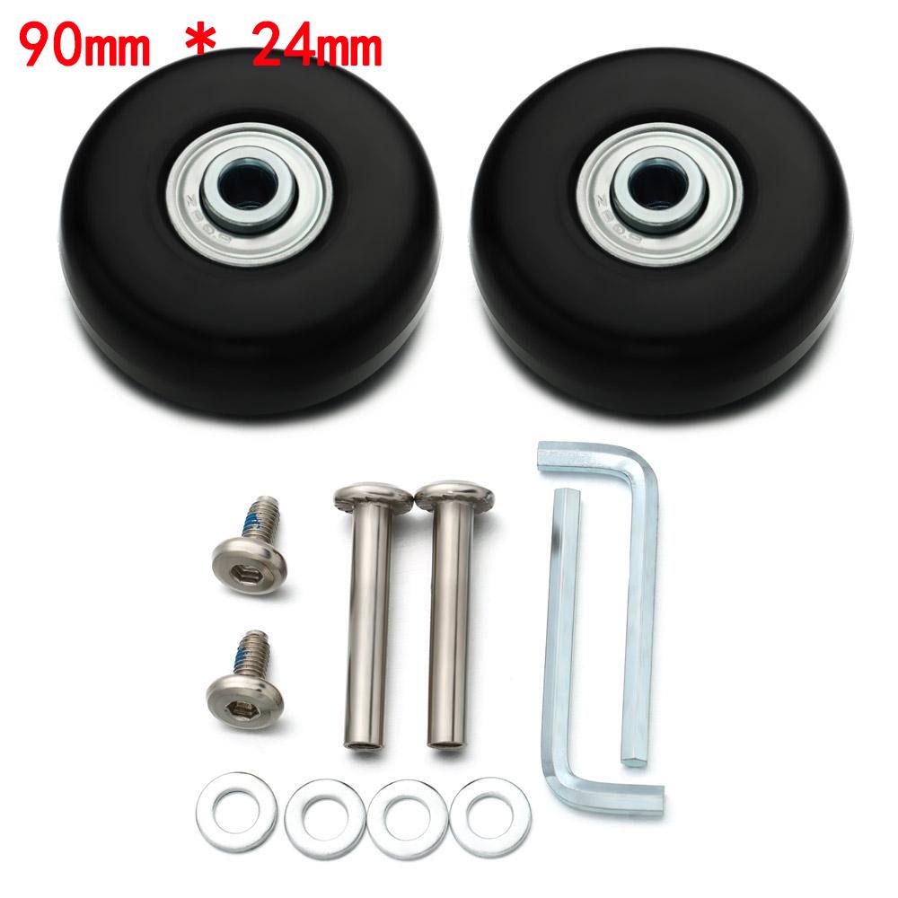 12Pcs/Set Silent Travel Luggage Wheels Replacement Dia40/45/50/60/70/75/80/90/100mm Suitcase Part Axles Sliding Resistant Caster