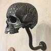 Motorcycle Helmet Rack Helmet Holder Skull With Beard-Helmet Rack Wall Mount