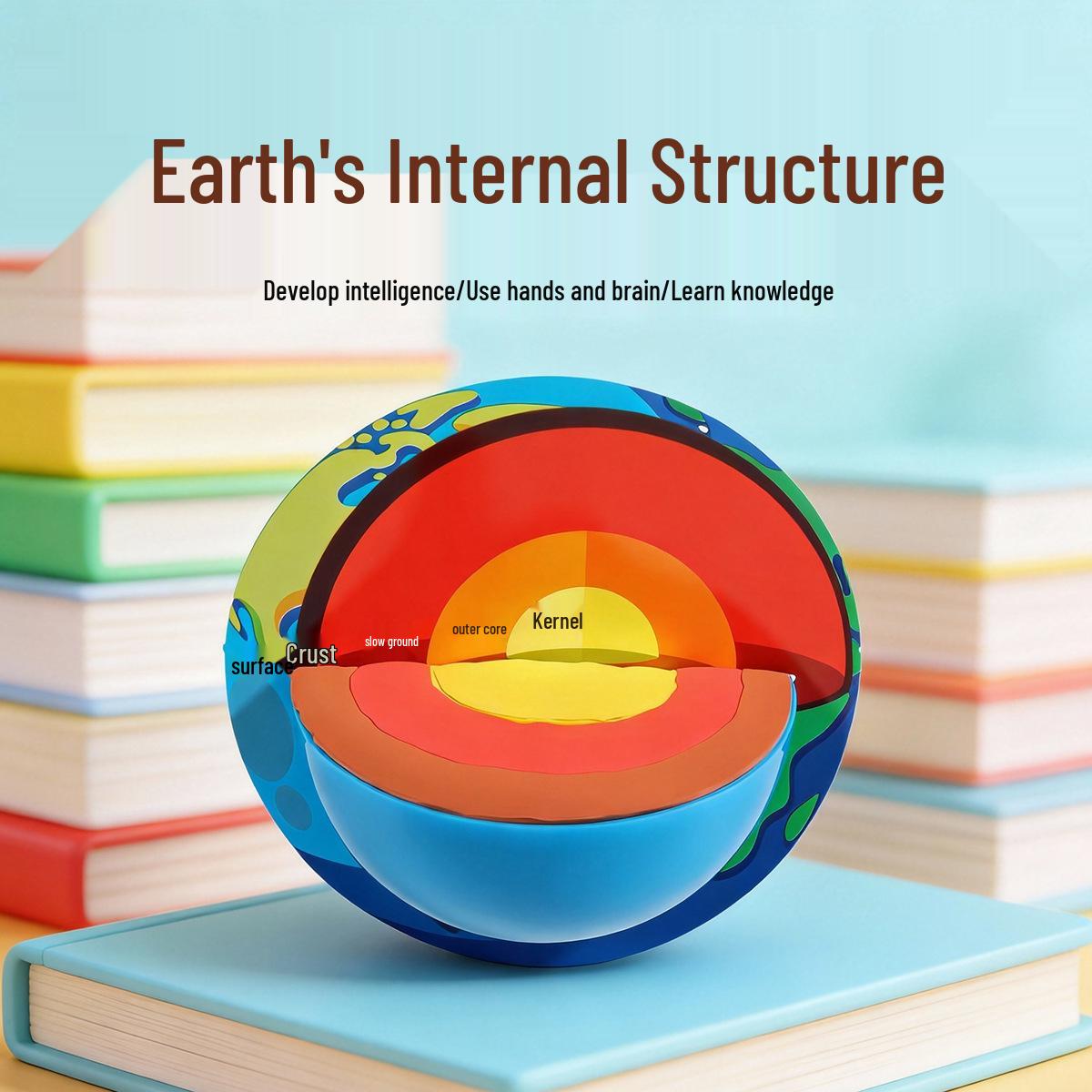 DIY Model Kit: Earth s Internal Structure - Core, Crust, Mantle - Science Experiment for Kids. See Packaging