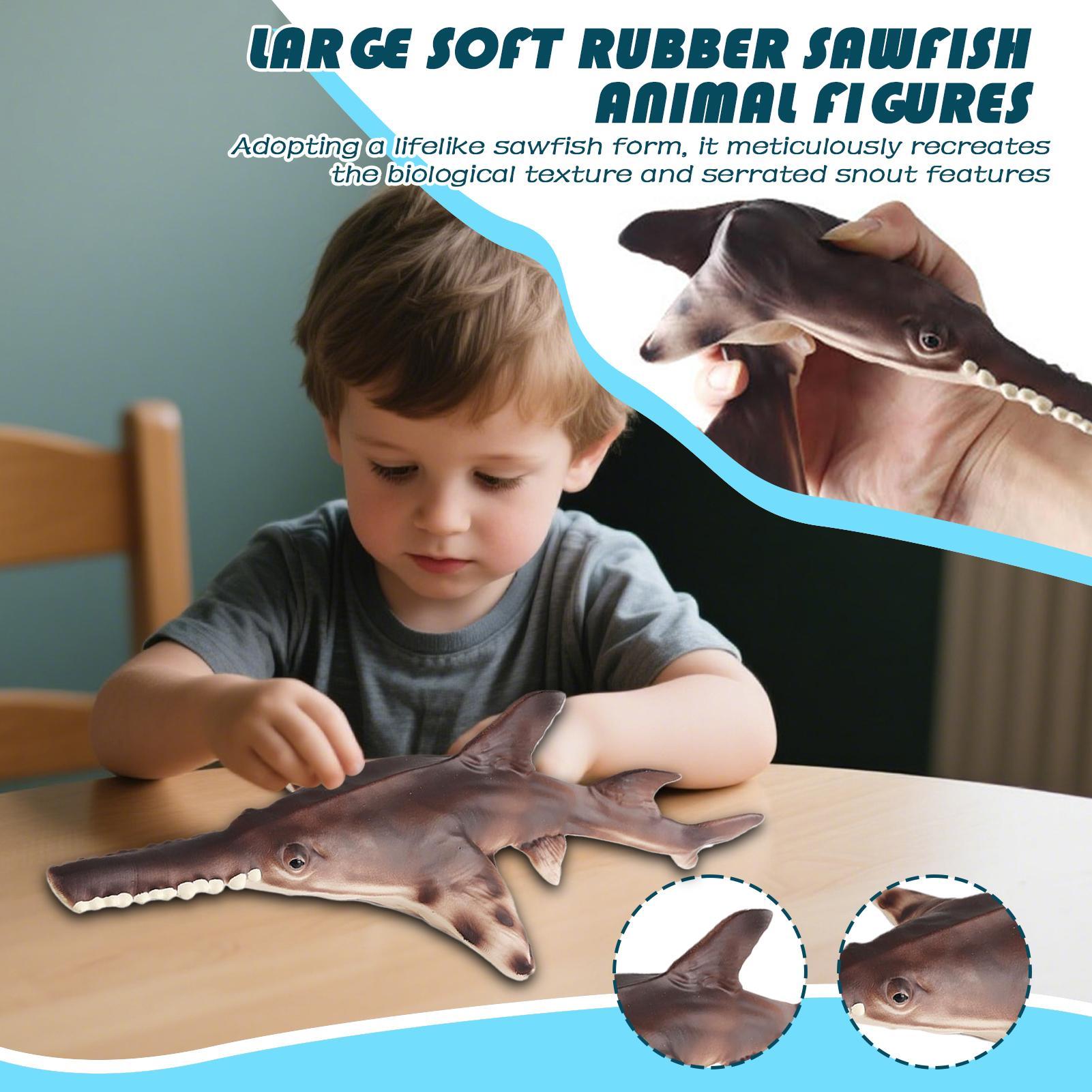 Sea Animals Figures Realistic Sawfish Table Model for Educational Play Sea Animals Statue Desktop Decoration for Rental China Mainland