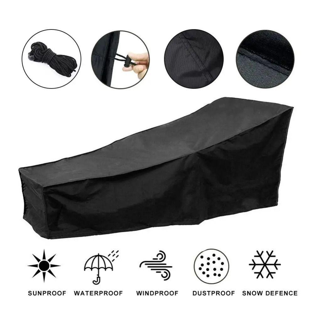 Anti-dust Sunbed Cover Anti UV Recliner Protective Cover Sun Reclining Chair Cover  Patio
