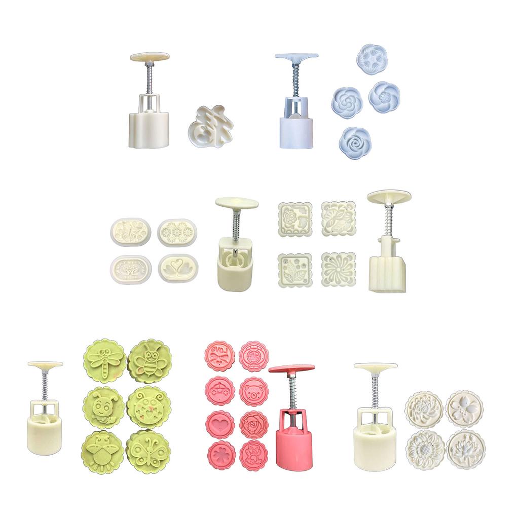 Fashion 3D Mooncake Mold Mooncake Baking Tools Plastic Mung Bean Cake Molds Suitable for Traditional Celebrations