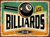 Retro Billiards Club Tin Sign Cafe Bar Beer Pub Snacks Wall Art Decoration Man Cave Vintage Metal Tin Signs Paintings Plates