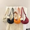 Korean Version Ins Oxford Versatile Dumpling Bag Female Solid Color Casual Messenger Cute Retro Simple Shoulder Bag A