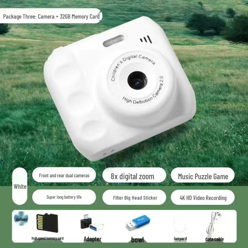 HD-Digitalkamera mit zwei Objektiven, niedlich, für Schüler: Sofortige Fotoaufnahme & Übertragung auf Mobilgerät