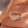 Hollow Vintage Design Full Zircon Double Layer Rings for Women Personality Party Daily Jewelry