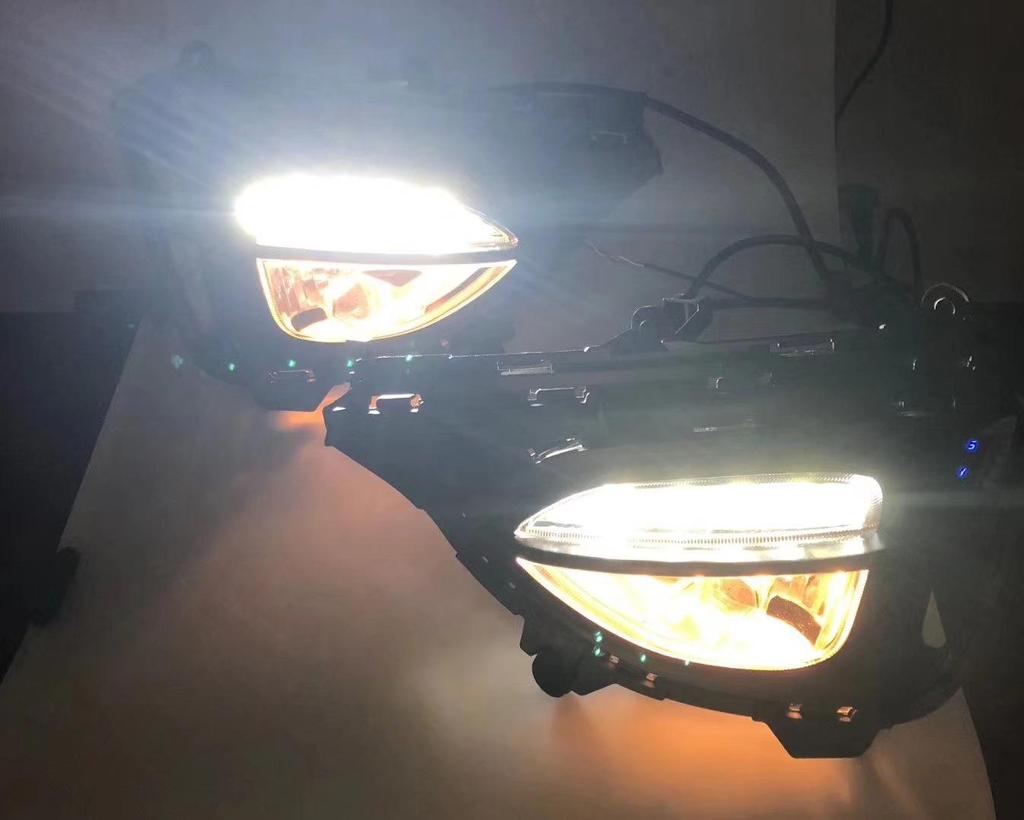 Fits 2018-2019 Hyundai I20 daytime running lights and fog light frames.