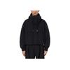 Li Ning X Jackie Chan Kung Fu Series Solid Color Hooded Zipper Drawstring Loose Jacket Men Jacket Black AJDSA31-1