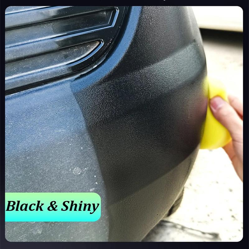Car Plastic Restore Revitalizer Plastic Renovator Longlasting Coating Rubbers Refurbish Clean Gloss Black Shine