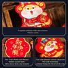 New Year Greeting Cards Cartoon Snake Blessing Pendant Gift Card Red Hanging Tags 2027 CNY Spring Festival Home Party Decor