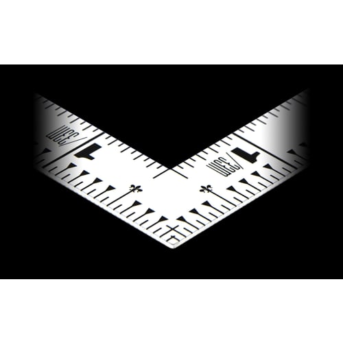 Shinwa Sokutei Flat Curved Ruler, White, 1 Shaku/30cm, Dual Graduations, 11180