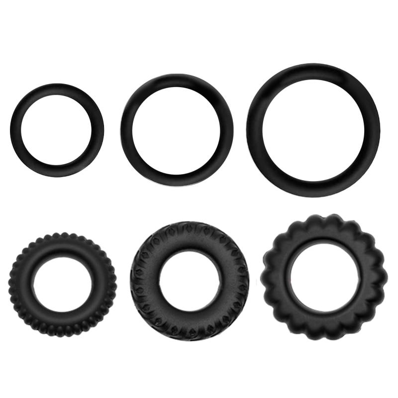 3pcs/set Male Lock Fine Ring Penile Longer Harder Stronger Training Props Man Penile Rings Adult Game Sex