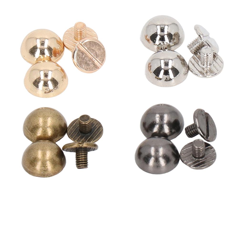 20 Sätze Schraubnieten mit Kuppelnieten Rostfrei 4 Farben Rundkopfnieten zum Verzieren von Kleidung Schuhen Taschen Tierhalsbändern