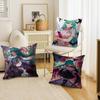Girl Game M-Morrigan Aensland Pillow Covers Cartoon Sofa Decorative Home Double-Sided Printing Short Plush Cute Cushion Cover