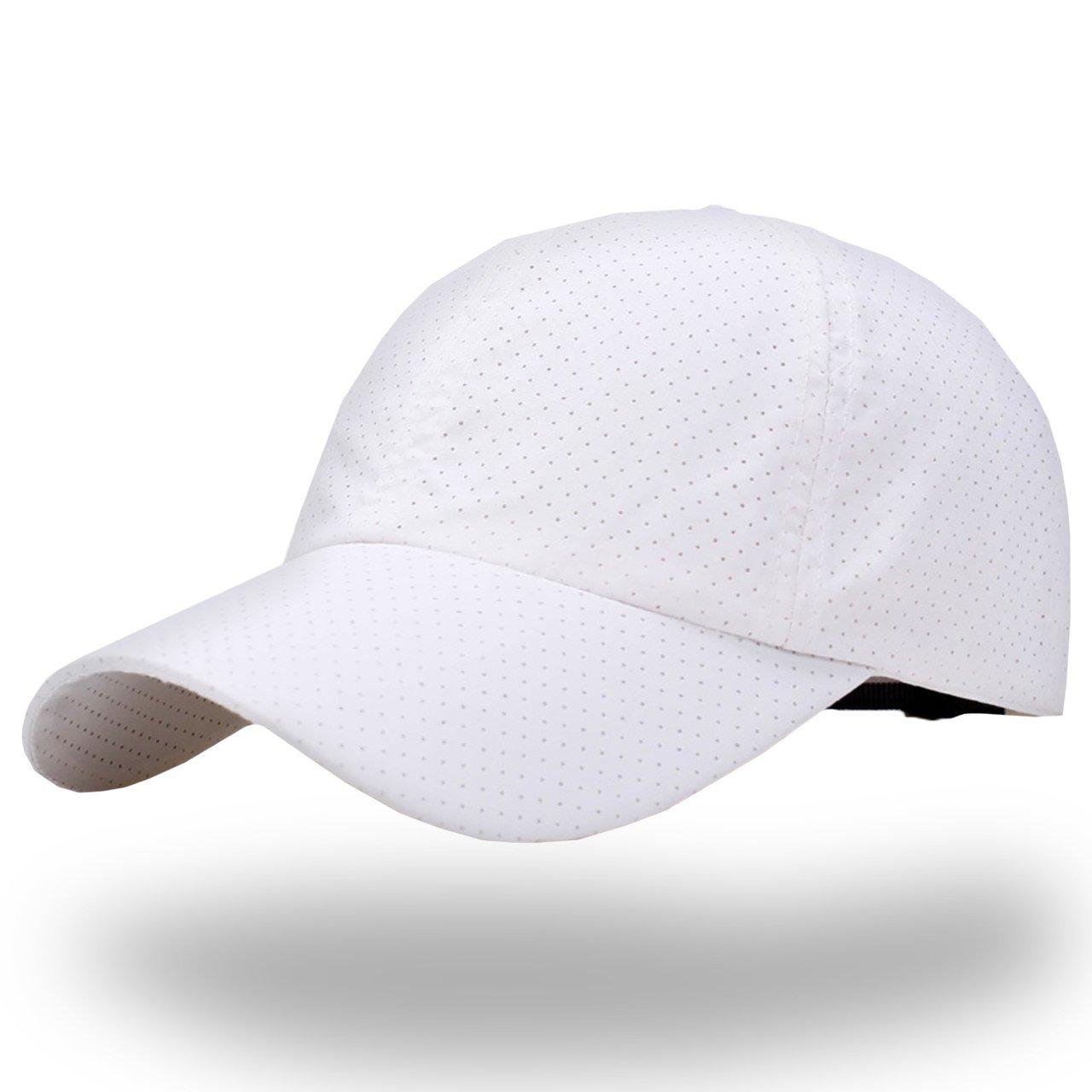 

ONE LIMITATION CP036 Mesh Solid Stylish Running Hat for Men and Women (05.White) Cap, Color,