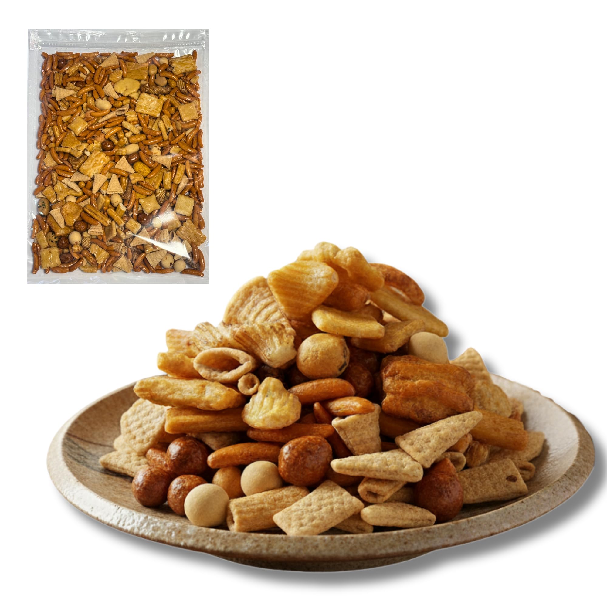 Bargain Snack Rice Crackers no 450g in (Kaki Tane) - (Commercial Use) [Broken/Unsorted Pieces] [Made Japan] [Alneka]
