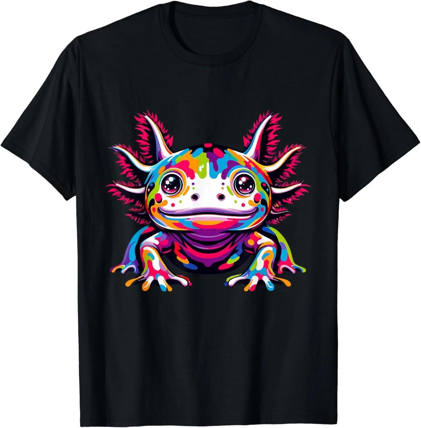 

Axolotl rainbow Kawaii colorful love Axolotls herpetologist Gifts Unisex T-Shirt 2XL