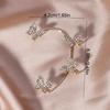 1Pc Single French-style Sparkling Butterfly Left Ear Cuff Luxury Butterfly Earrings Jewelry