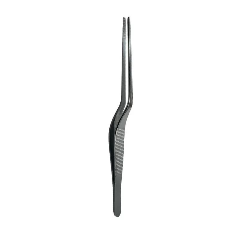 1Pc 14cm Stainless Steel Tweezer Plating Chef Food Tweezer BBQ Clip Barbecue Tongs Serving Presentation Kitchen Tools Cooking