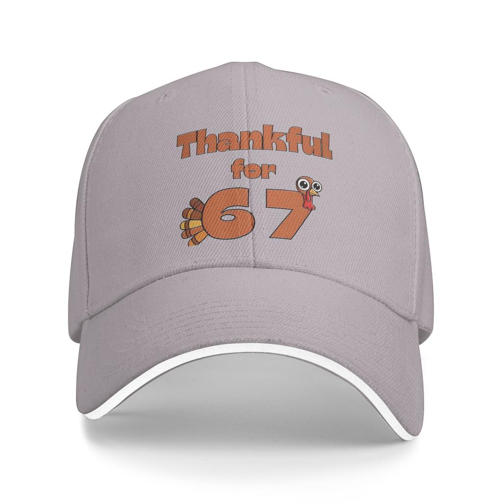 Thankful for 67 Meme Turkey Thanksgiving Casual Baseball Cap Summer  Trucker Hat Outdoor Sports Snapback Cap Men Baseball Caps