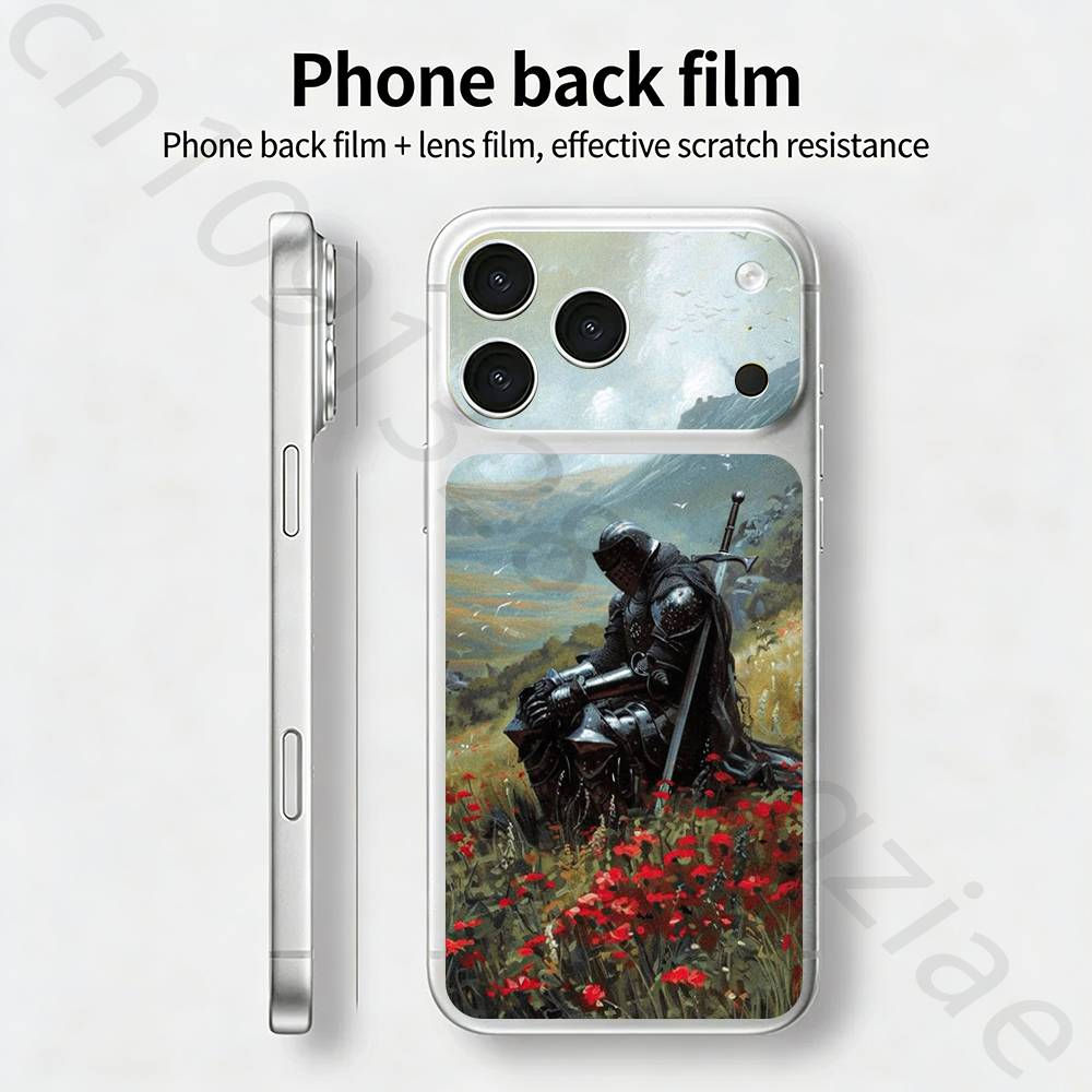 Red Rose Flowers For iPhone 17 pro Max /17 pro Full Cover Decal Skin Wrap 3D Colorful Rear Protective Sticker Film