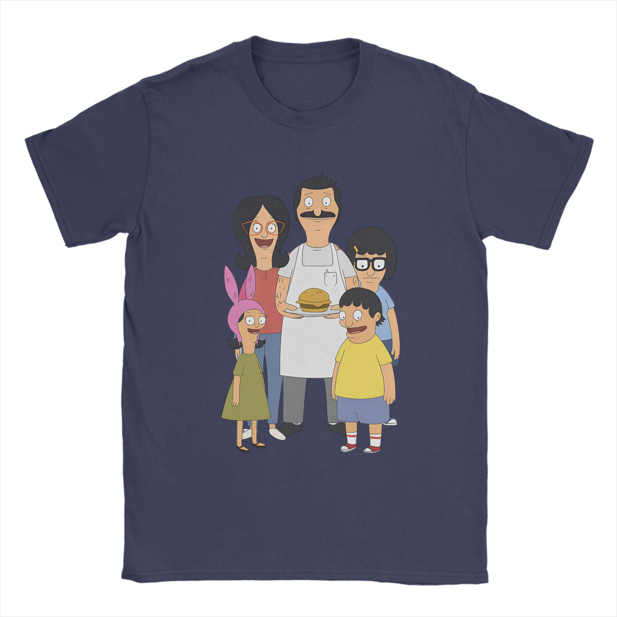 

Мужские футболки Bob Burgers Повседневная футболка с коротким рукавом и круглым вырезом Хлопок Большие размеры Одежда 4XL