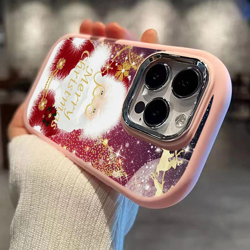 N105 рождественские и новогодние художественные мягкие чехлы для телефонов Samsung S24 — фото 6