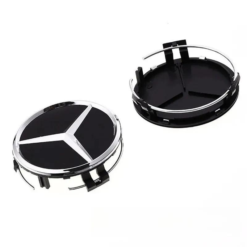 

4PCS 75MM For Mercedes Benz AMG A B C E M R G S Class GLA GL CLA CES CLS SLK GLK CLK W204 W205 Car Wheel Center Hub Caps Cover